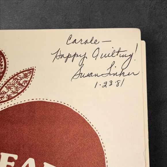 Vintage 1980 Country Hearts Pattern Susan’s Studio Signed by Designer Cottage - Picture 3 of 7